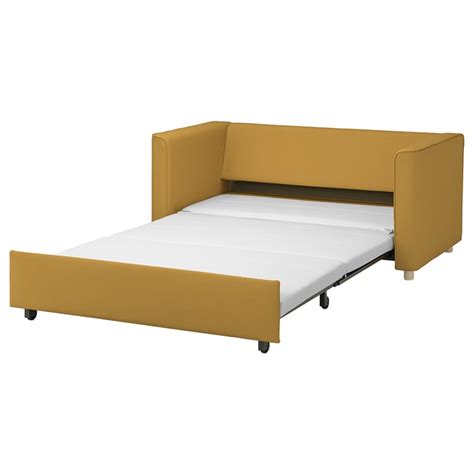 PÄRUP 2-seat sofa-bed, Vissle yellow-brown - IKEA