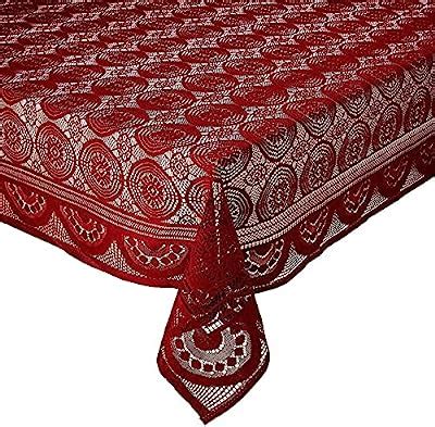 Amazon Brand - Solimo Cotton Blend Table Cover for Centre Table and 4 ...