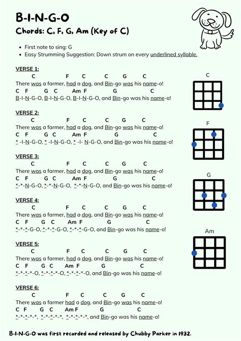 How to play "B-I-N-G-O” on Ukulele || FREE PDF chord sheet and tutorial ...