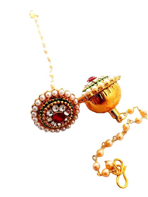 Buy NC - NAWAB COLLECTION Gold Plated Rajasthani/Rajputi Kundan Pearl ...