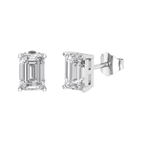 7 MM Emerald Cut Stud Earrings – Zillionaireindia