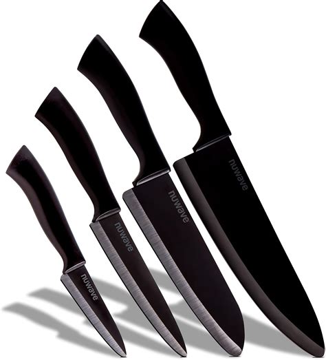Amazon.com: Nuwave 4-piece Black Ceramic Knife Set – Includes 3” Paring ...