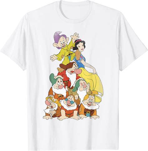 Buy Disney Snow White Seven Dwarf Stack Graphic T-Shirt T-Shirt Online ...