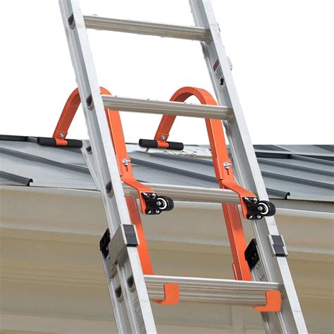 Bakodiu Roof Ladder - Steel Ladder Hook with Wheel Roof Ridge Extension ...