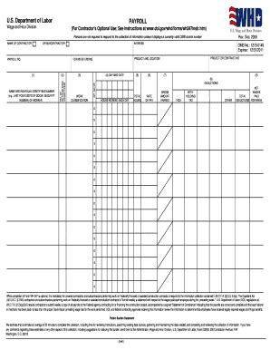US Federal WH-347 Payroll Form - Blank Fillable Template | Fill Out ...