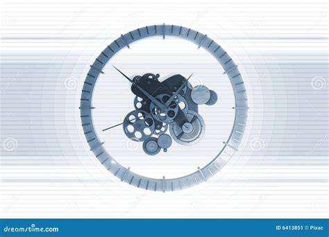 Clock Mechanism stock illustration. Illustration of circle - 6413851