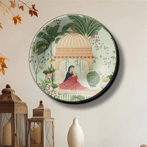 Woman Sitting in Cabana Ceramic Wall Plate Home Décor – 7 Decore