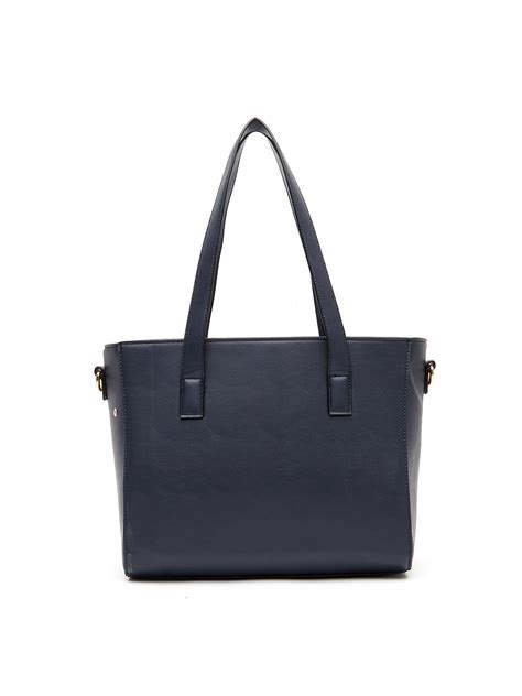 Buy Giordano Navy Blue Solid Tote Bag Online