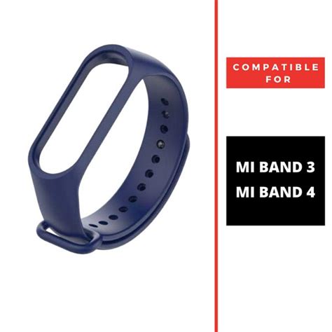 Dark Blue Plain Silicone Strap For M5 Band – The Hatke