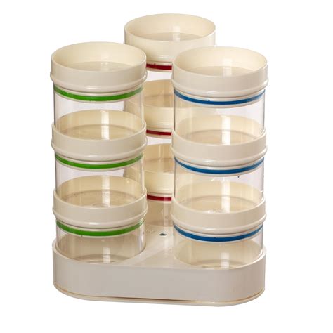 Buy ACTIONWARE Revolving Clear Storage Rack Crystal Food Container Pack ...