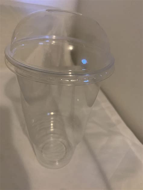 25sets 32oz. Plastic Ultra Clear Cups with dome lids India | Ubuy