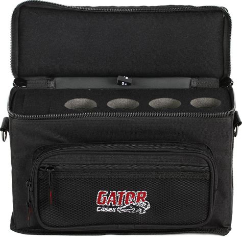 Gator Cases Padded Microphone Carry Bag; Holds up to (4) Wired ...