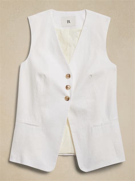 Lina Linen Vest | Banana Republic