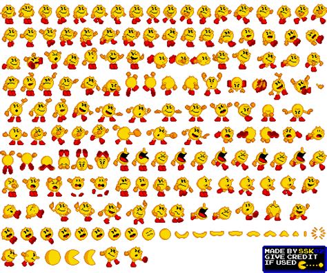 16-Bit Pac-Man Sprite Sheet by SuperStarfy2002 on DeviantArt