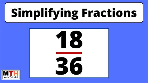 How to simplify the fraction 18/36 || 18/36 Simplified - YouTube