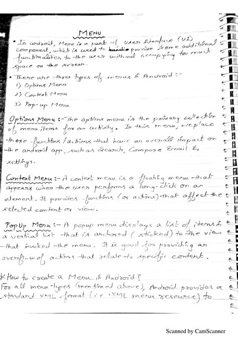 Menu - Android Programming notes as per Delhi University - B.Sc(H ...