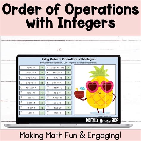 Image result for Integer Order of Operations