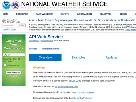 NOAA API 的图像结果