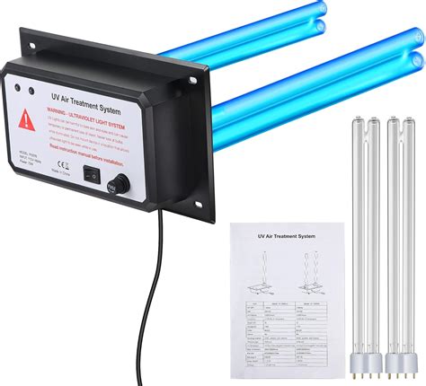 HVAC UV Light, 110 V 253.7 nm Wavelength UV Lamp for HVAC Duct Filter, in Duct Dual UV Light ...