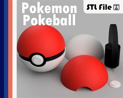 Pokemon Pokeball STL 3D Print File - Etsy