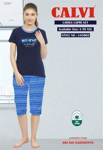 LADIES REDY MADE GARMENTS - Ladies Capri Set Manufacturer from Tiruppur