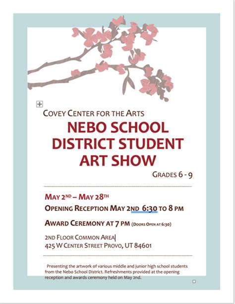 Nebo's Annual Middle and Junior High School Art Show at the Covey ...