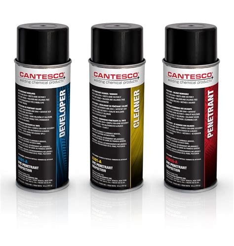 Buy CANTESCO K801S Dye Penetrant Kit, Solvent Removable, 8 Can Kit ...