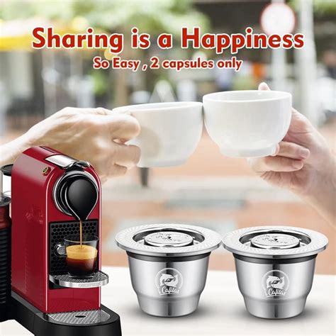 Buy i Cafilas Stainless Steel Reusable Capsule Refillable Crema Coffee ...