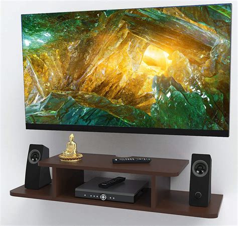 Buy wooden cave Setup Box Stand for TV | Setup Box Wooden Wall Mount ...