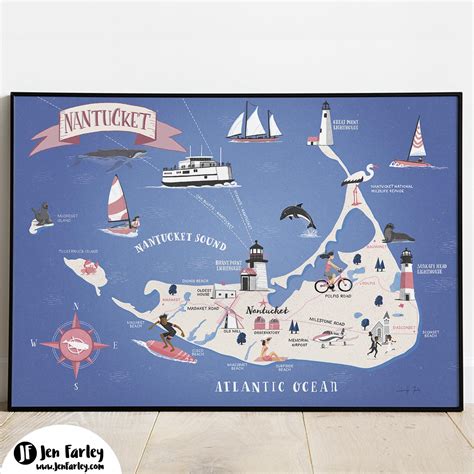 Mapa Da Cidade De Nantucket Joy Gosney Nantucket Map