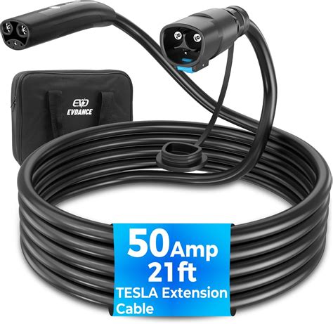 Amazon.com: Tesla Extension Cord 21ft, 50Amp Tesla Charger Cable 110V ...