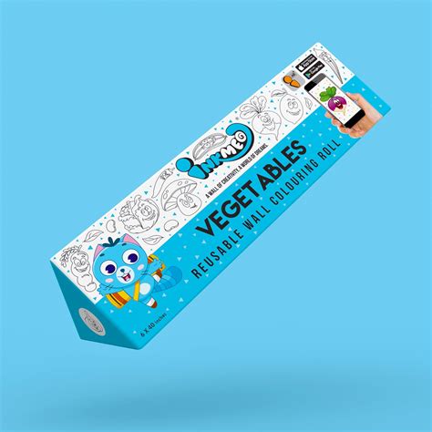 Vegetables Reusable Wall Colouring Roll(6Inch)-Interactive AR Learning ...