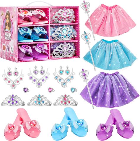 Amazon.com: ShyLizard Princess Dress Up Sets for Girls 4-6, Costumes ...
