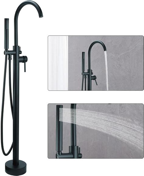 FBUKE Free Standing Tub Faucet, Floor Mount Freestanding Tub Faucets ...