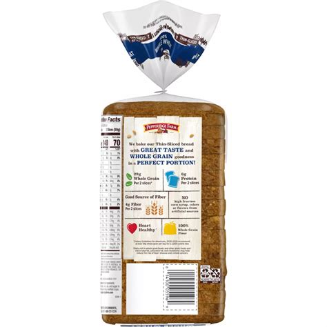 Pepperidge Farm Whole Grain Thin Sliced 100% Whole Wheat Bread - Shop ...