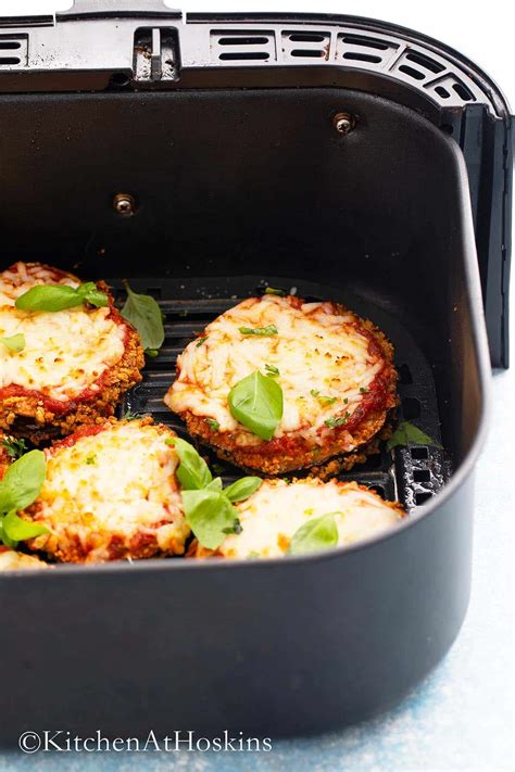Air Fryer Eggplant Parmesan Slices (Crispy & Crunchy) | Kitchen at Hoskins