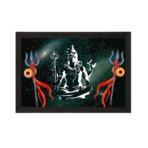 Lord Shiva Satin Matt Texture UV Art Painting - eCraftIndia Online