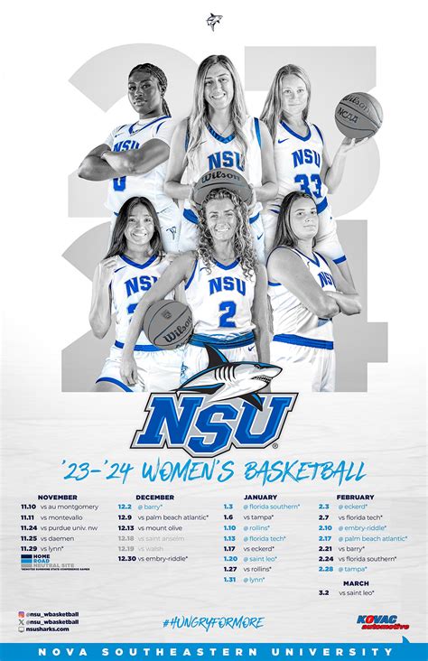 '23-'24 NSU Athletics Season Schedule Posters :: Behance
