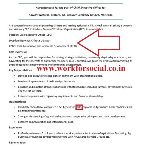 Kawant Natural Farmers Fed Producer Company Limited Recruitment 2024
