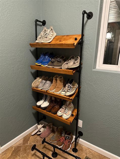 Wall Mount Slanted Shoe Rack Shoe Rack Storage Wall Mounted Shoe Rack ...