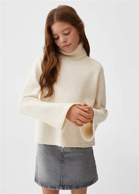 Turtleneck knit sweater - Kids | MANGO Iraq
