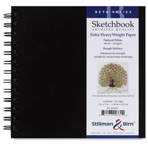 Stillman & Birn Beta Series Sketchbook - 7" x 7", Square, Wirebound, 25 ...