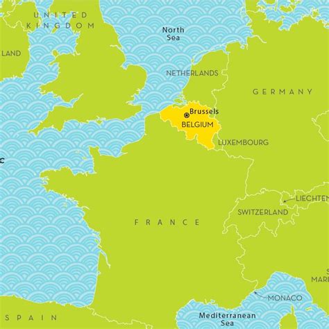 Belgium political map outline