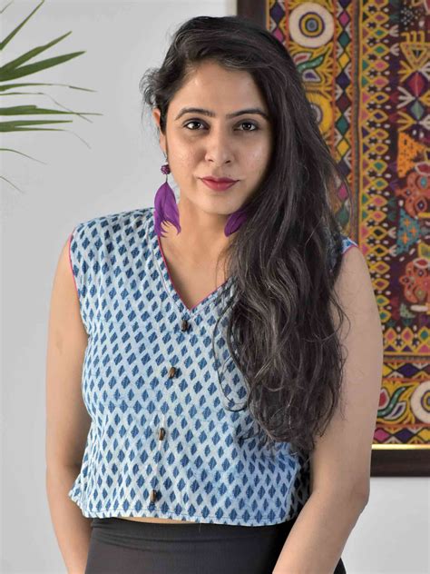 Buy Dabu Cotton Crop Top Online | Dabu Cotton Crop Top for Women