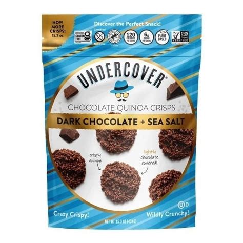 Undercover Chocolate, Dark Chocolate Quinoa Crisps, Gluten-Free Snack ...