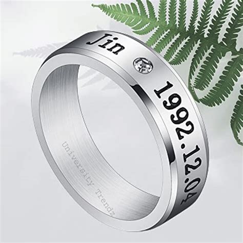 Buy vientiq Silver-Plated K-pop Star Jin Ring for Wome/Men at Amazon.in