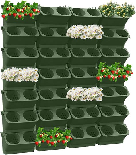 Amazon.com: Vertical Wall Planter,stacking Planters For Outdoor Plants ...