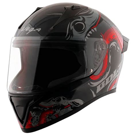 Vega Bolt Octopus Black Red Helmet | Shop Helmets at BIKERSTORE.IN ...
