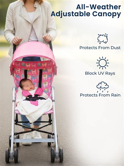 Polka Tots Compact Stroller for Newborn Foldable Pram for Babies EasyD ...