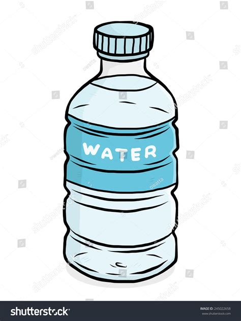 water plastic bottle u002F cartoon vector and illustration, hand drawn ...